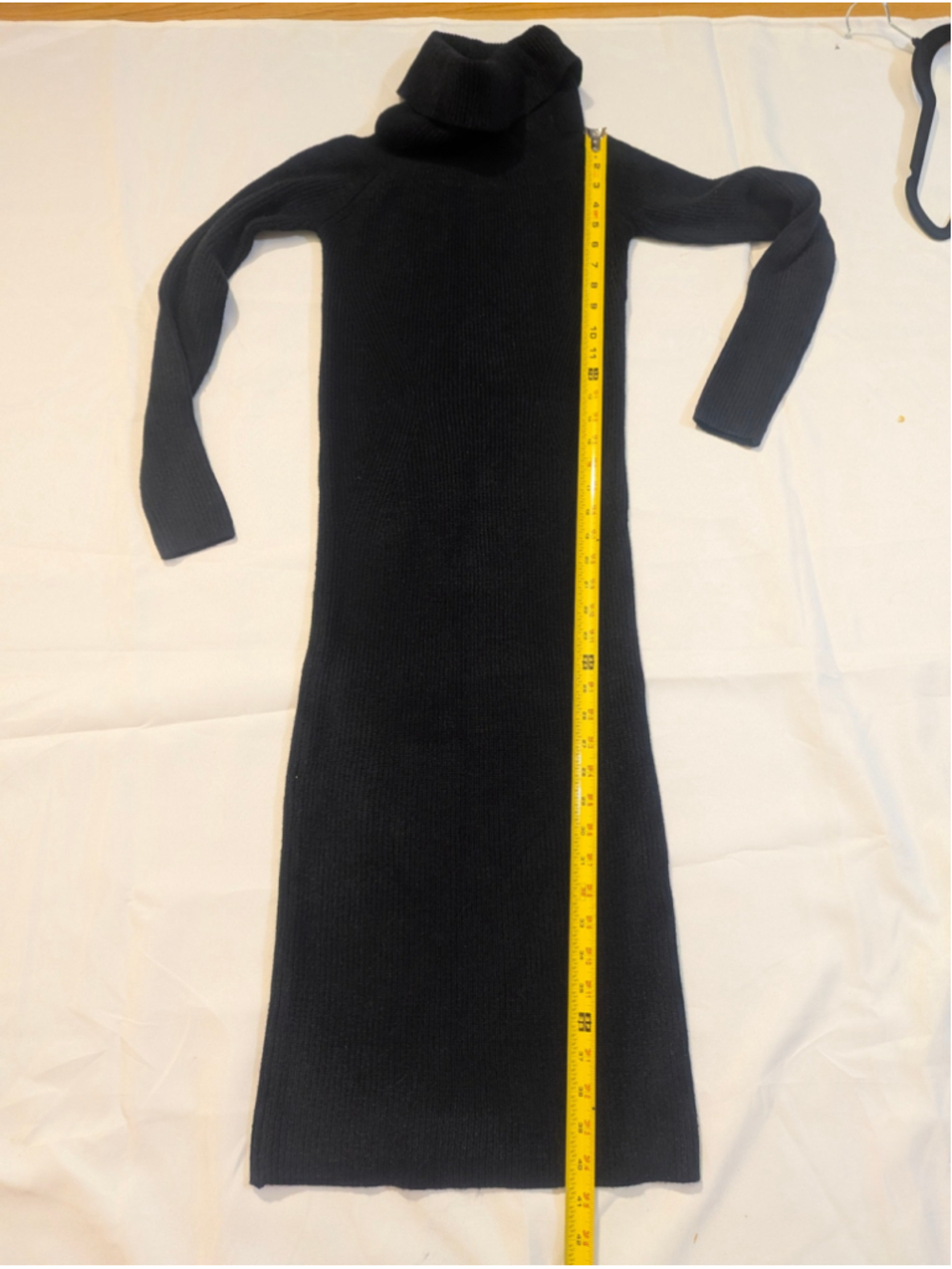Lulus Turtleneck Ribbed Midi Sweater Dress Black XS - Picture 10 of 11